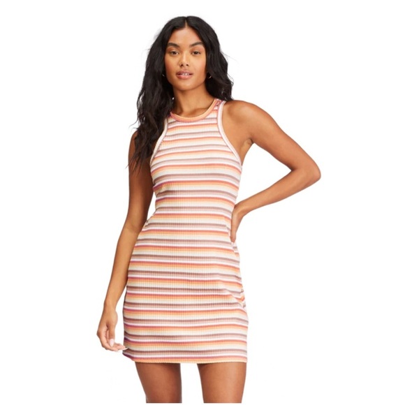 Billabong Women's Multicolored Striped Tomboy Mini Dress - Picture 1 of 7
